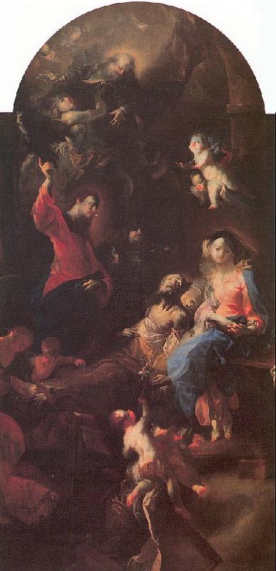 MAULBERTSCH, Franz Anton The Death of Saint Joseph France oil painting art